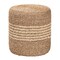 Bali & Pari Wickham Modern Bohemian Natural Brown Seagrass Ottoman Footstool 240-13480-ZORO - alternate 1